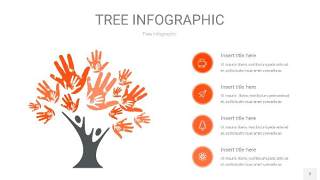 橘红色树状图PPT图表2