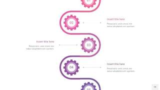 粉紫色齿轮PPT信息图18
