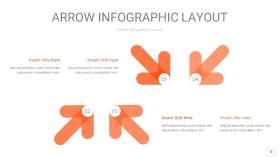 橘红色箭头PPT信息图表8