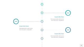 蓝绿色时间轴PPT信息图36