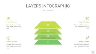 嫩绿色3D分层PPT信息图25
