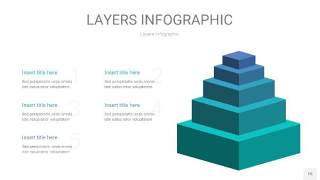 宝石绿3D分层PPT信息图15