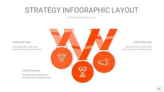 橘红色战略计划统筹PPT信息图24