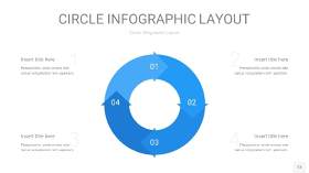 天蓝色圆形PPT信息图13