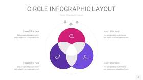 玫瑰紫色圆形PPT信息图2