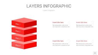 红色3D分层PPT信息图23