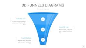 浅天蓝色3D漏斗PPT信息图表1