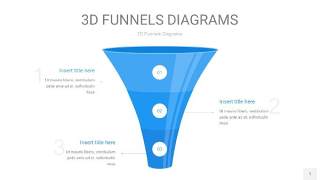 浅天蓝色3D漏斗PPT信息图表1