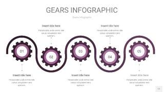 紫色齿轮PPT信息图17