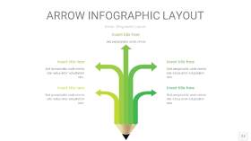 浅绿色箭头PPT信息图表17