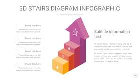 渐变紫黄色3D阶梯PPT图表19