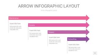 粉紫色箭头PPT信息图表12