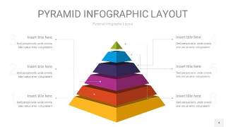 彩色3D金字塔PPT信息图表4