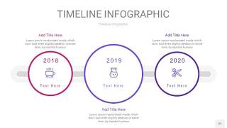 粉紫蓝色时间轴PPT信息图32