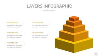 黄色3D分层PPT信息图15