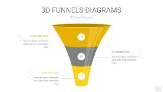 黄灰色3D漏斗PPT信息图表1