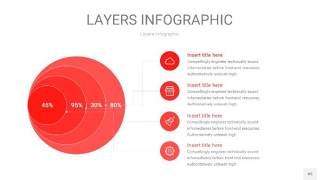 红色3D分层PPT信息图45