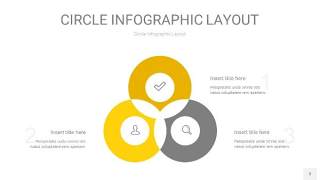 灰黄色圆形PPT信息图3