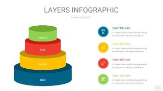 四色3D分层PPT信息图5