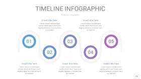 紫蓝色时间轴PPT信息图23
