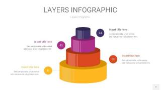 彩色3D分层PPT信息图2