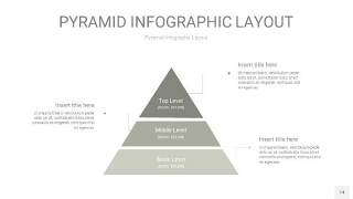 灰色3D金字塔PPT信息图表14