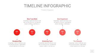 红色时间轴PPT信息图7