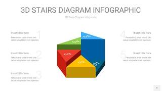 多彩3D阶梯PPT图表8