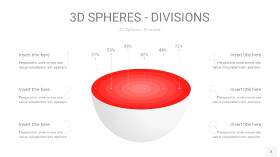 红色3D球体切割PPT信息图3