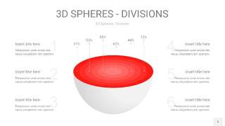 红色3D球体切割PPT信息图3