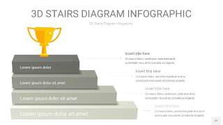 灰色3D阶梯PPT图表12