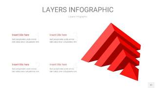 红色3D分层PPT信息图37