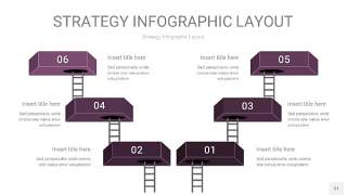 深紫色战略计划统筹PPT信息图31