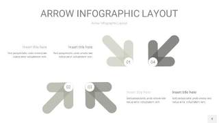 灰色箭头PPT信息图表8