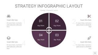 深紫色战略计划统筹PPT信息图16