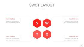 红色SWOT图表PPT13