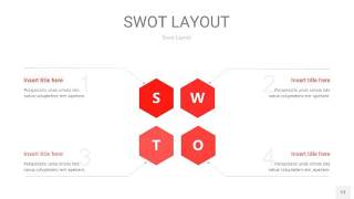 红色SWOT图表PPT13