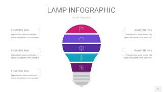 紫色系创意灯PPT信息图3