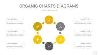 灰黄色循环PPT图表8