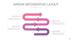 粉紫色箭头PPT信息图表13