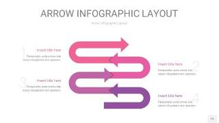 粉紫色箭头PPT信息图表13