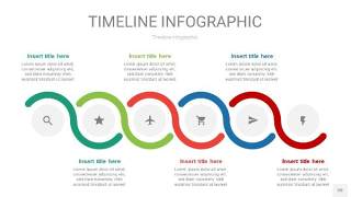 红蓝绿色时间轴PPT信息图20