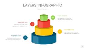 四色3D分层PPT信息图2