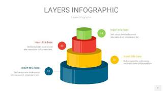 四色3D分层PPT信息图2