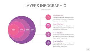 粉紫色3D分层PPT信息图45