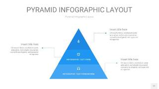 浅蓝色3D金字塔PPT信息图表17