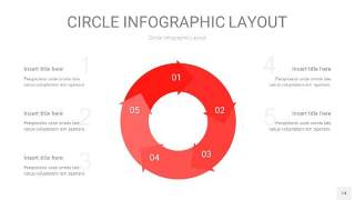 红色圆形PPT信息图14