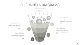 灰色3D漏斗PPT信息图表8