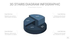 莫兰迪蓝色3D阶梯PPT图表10