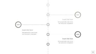 灰色时间轴PPT信息图36